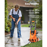 Electric Pressure Washer Max 4200 PSI 2.8 GPM with Nozzles and Foam Cannon